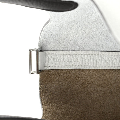 Hermes Taurillon Clemence Casaque Picotin Lock 18 PM Beige Marfa New White Macassar 7 of 11