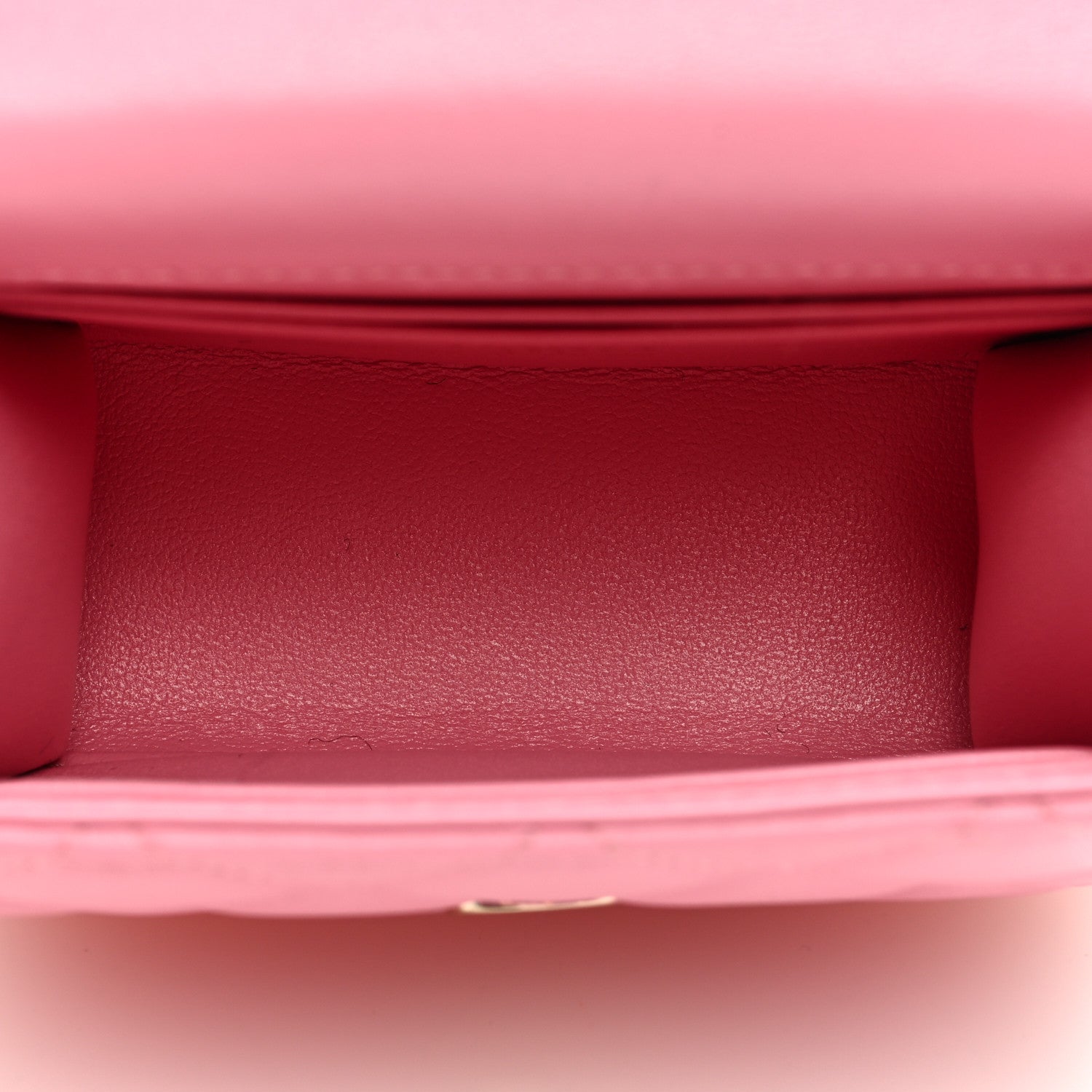 Chanel Lambskin Quilted Top Handle Clutch With Chain Pink 5 of 9