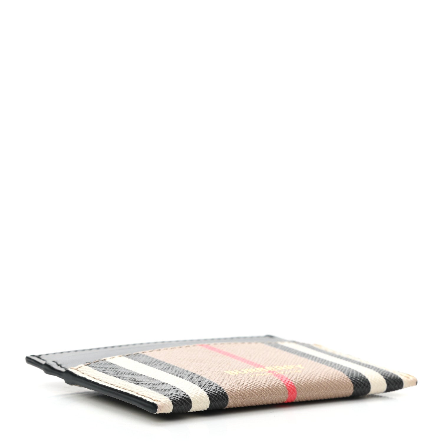 Burberry E-Canvas Calfskin Icon Stripe Card Case Archive Beige 4 of 8