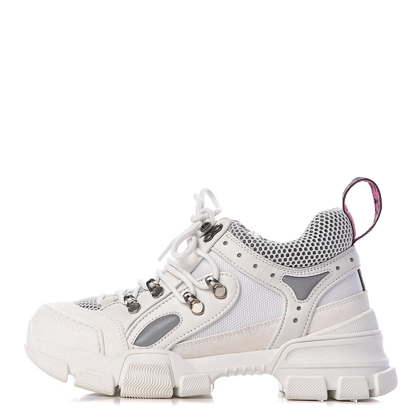 X SEGA Mesh Calfskin Suede Womens Flashtrek Sneakers 36.5 Great White
