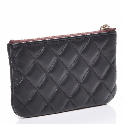 Chanel Lambskin Quilted Small Cosmetic Case Black 3 of 8
