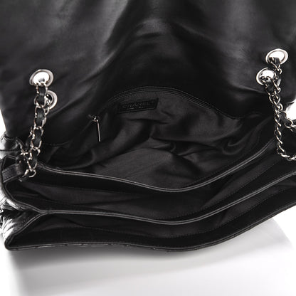Chanel Lambskin Quilted Maxi 3 Flap Black 5 of 16