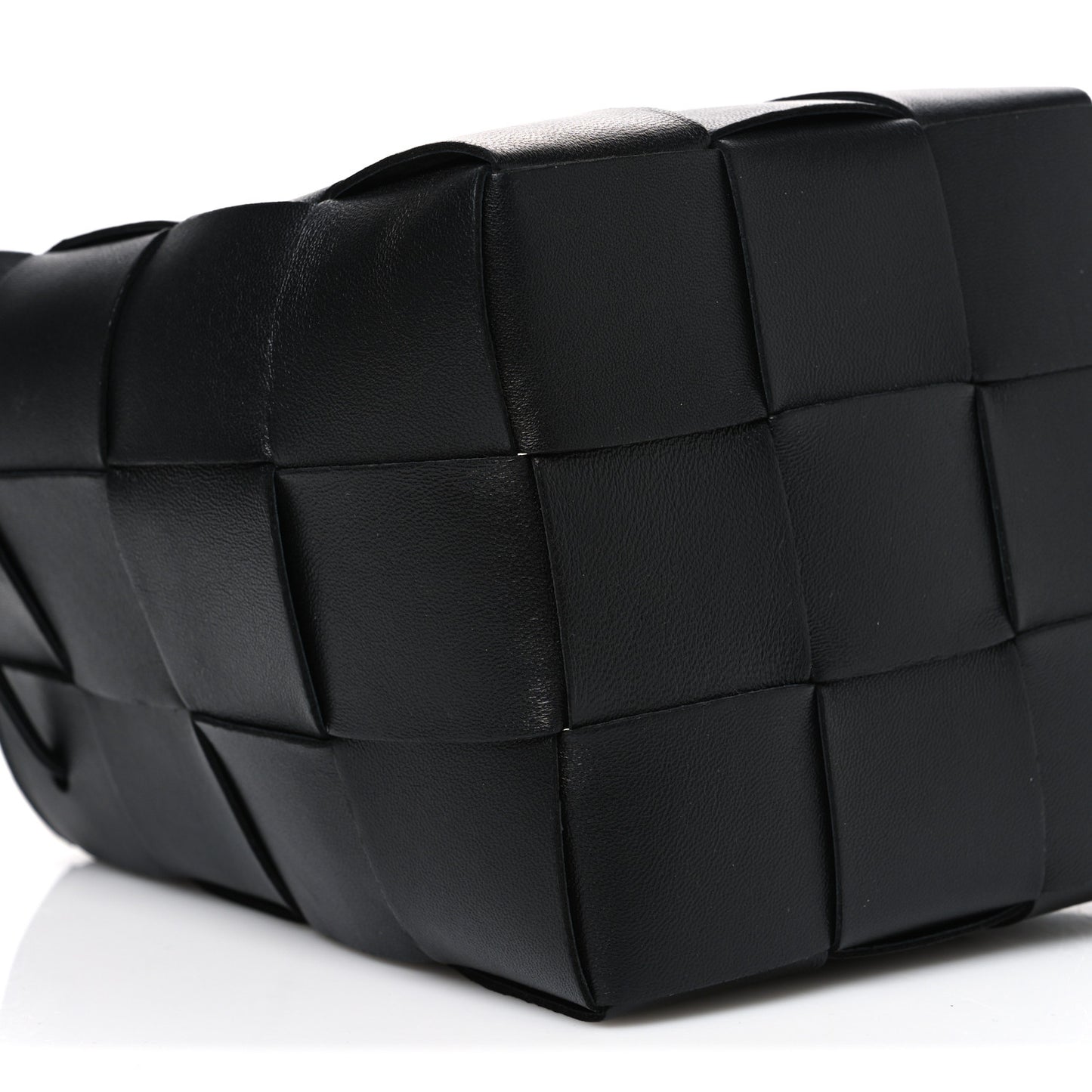 Nappa Maxi Intrecciato Cassette Bucket Bag Black