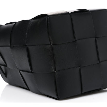 Bottega Veneta Nappa Maxi Intrecciato Cassette Bucket Bag Black 7 of 8