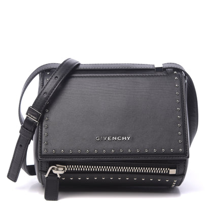 Givenchy Calfskin Studded Mini Pandora Box Crossbody Bag Black 1 of 12
