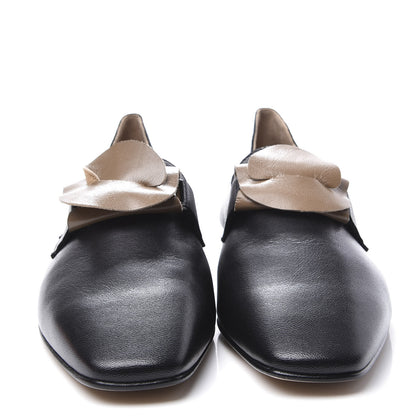 Hermes Supple Goatskin Womens Time Loafers 36.5 Black 3 of 10