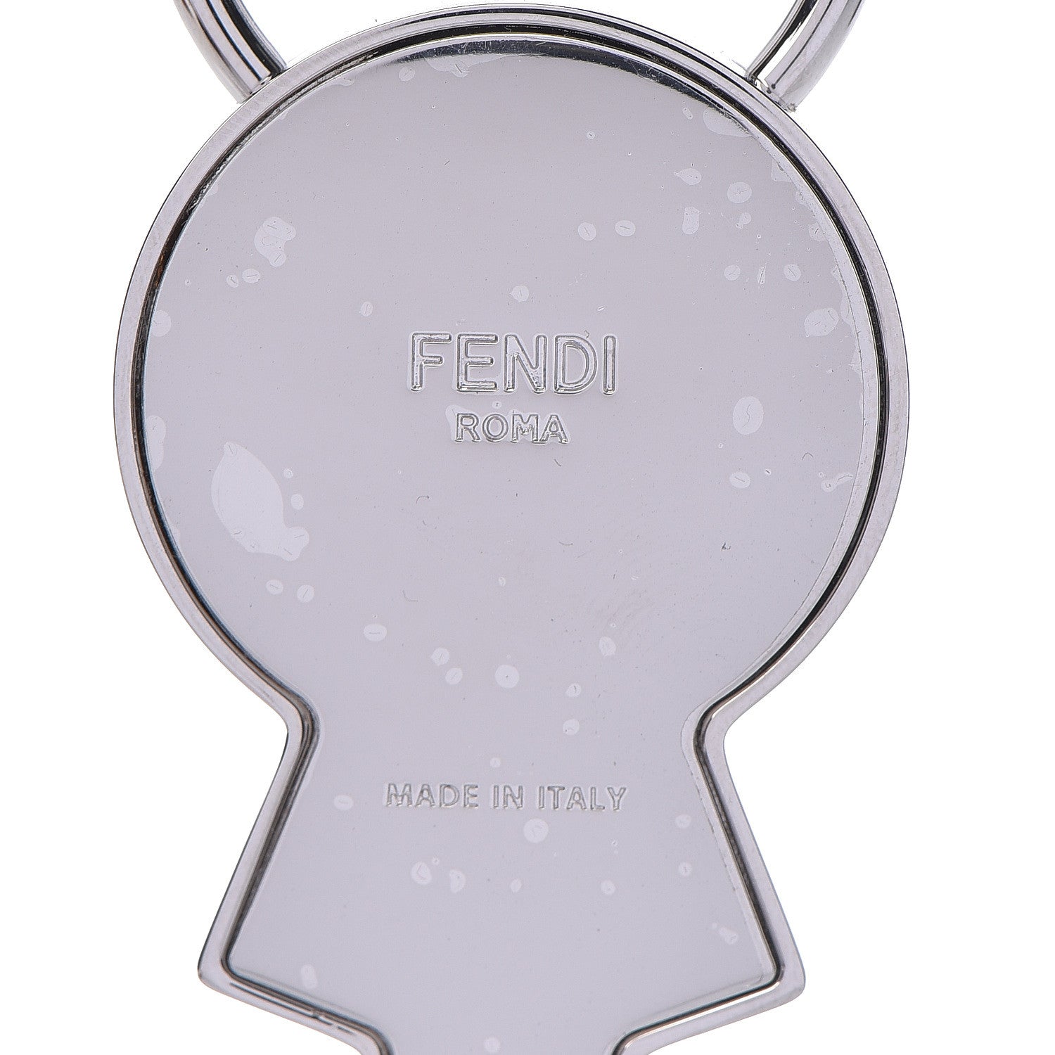 Fendi Metal Karlito Mirror Bag Charm Silver 4 of 5