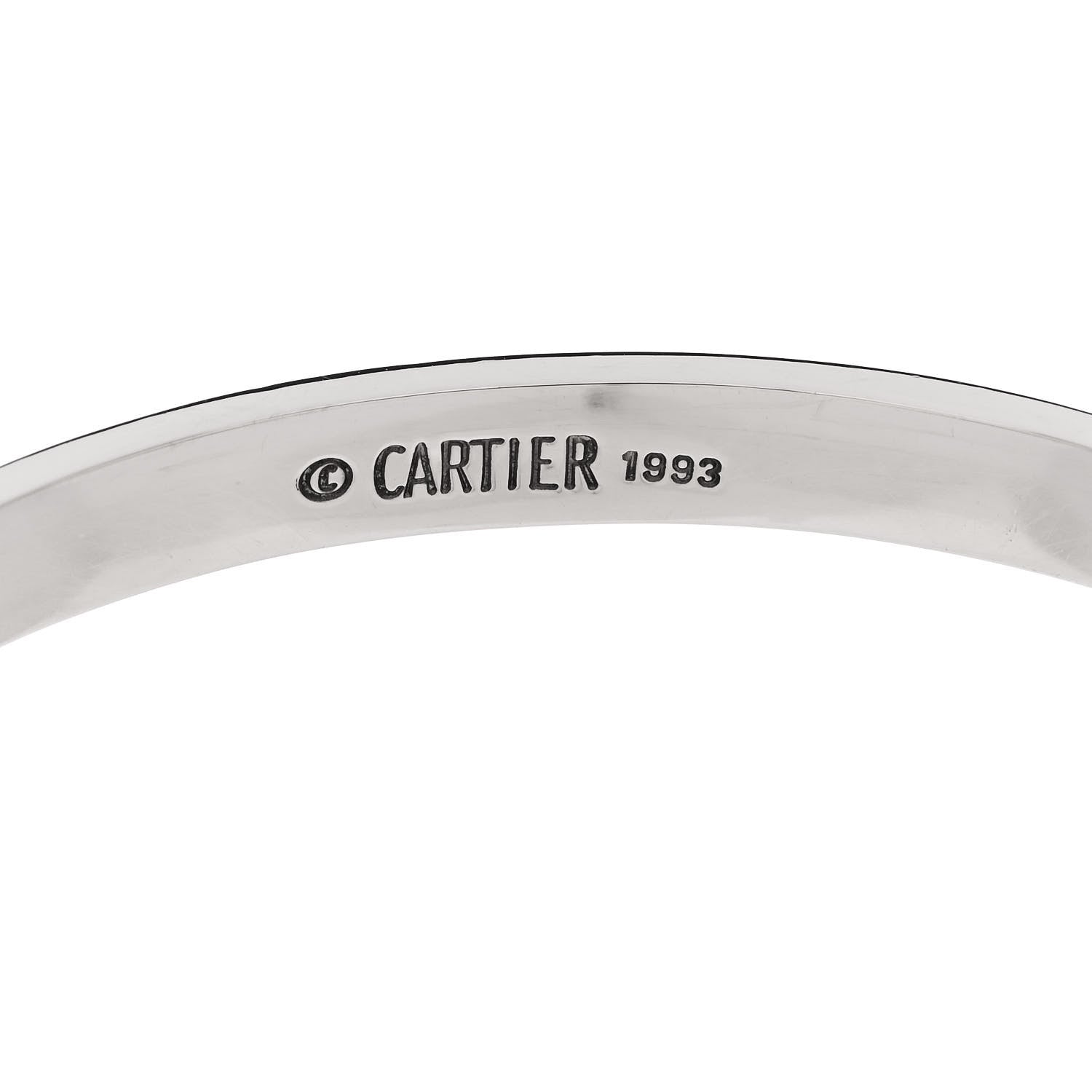 Cartier 18K White Gold LOVE Bracelet 18 6 of 7