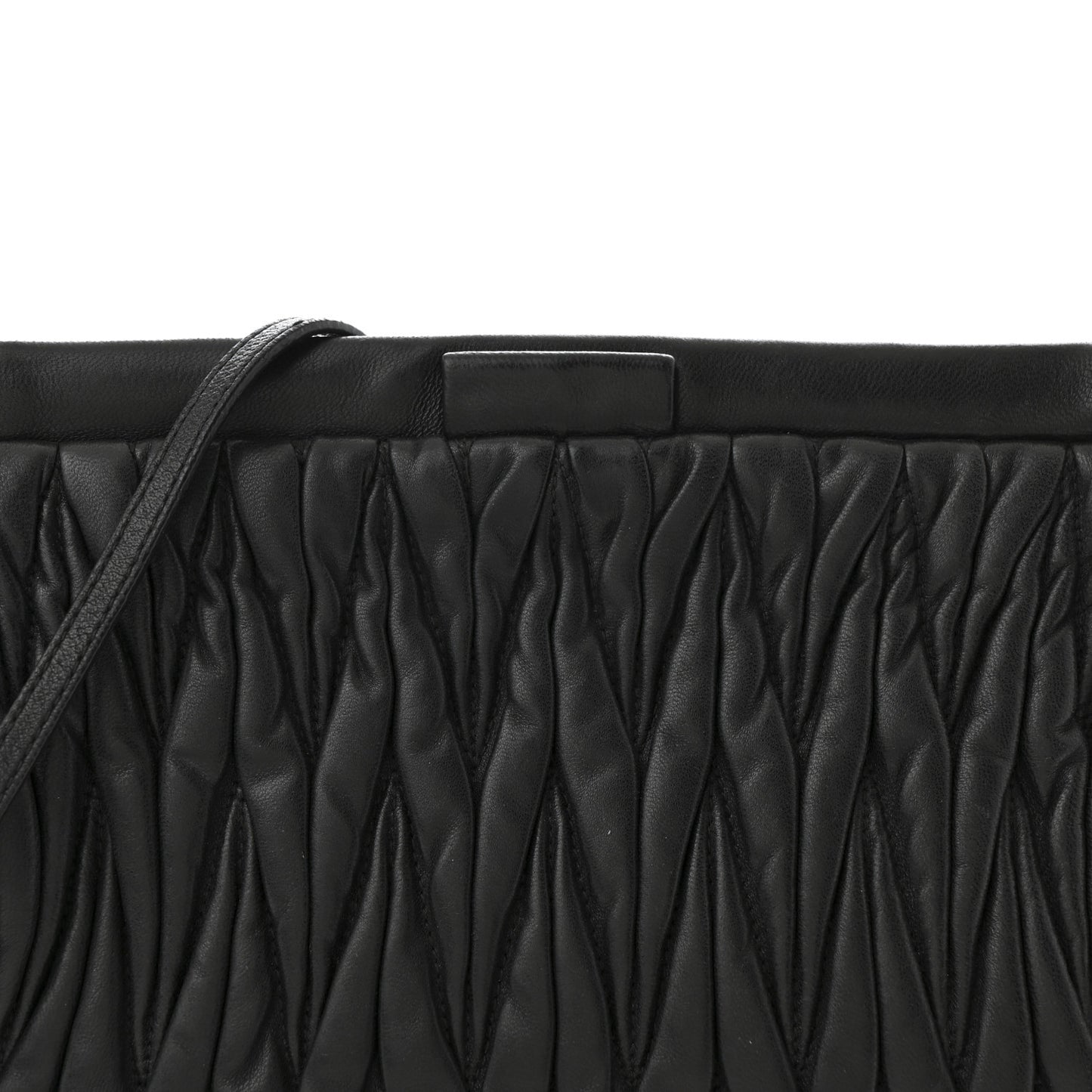 Nappa Matelasse Crossbody Clutch Black