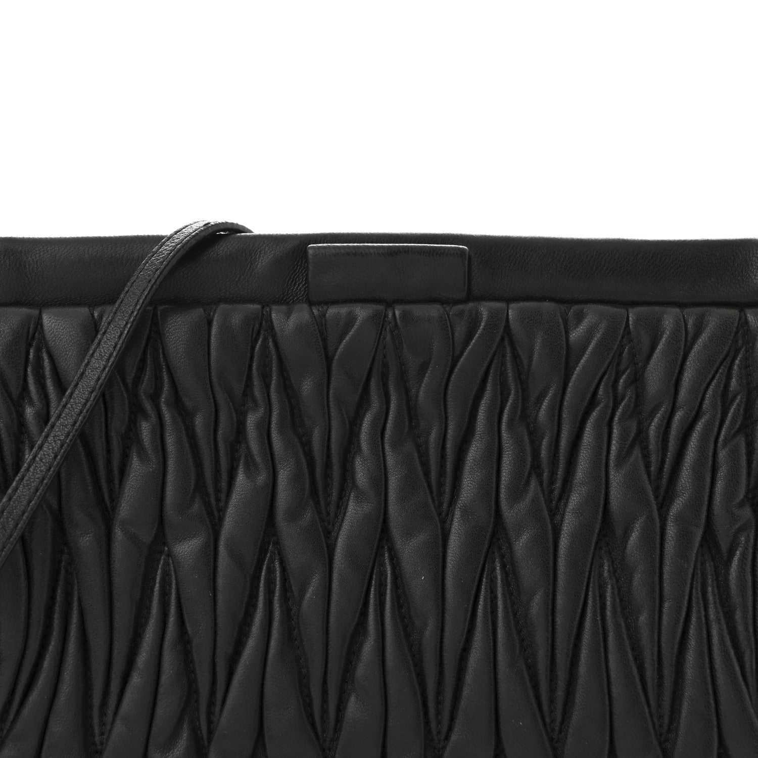 Miu Miu Nappa Matelasse Crossbody Clutch Black 9 of 11