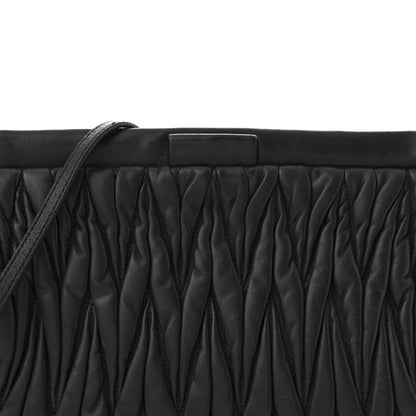 Miu Miu Nappa Matelasse Crossbody Clutch Black 9 of 11