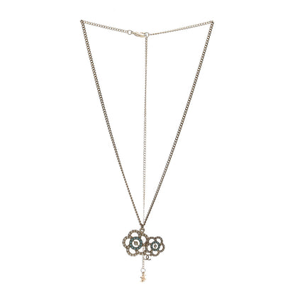 Chanel Pearl Camellia CC Necklace Gold 3 of 6