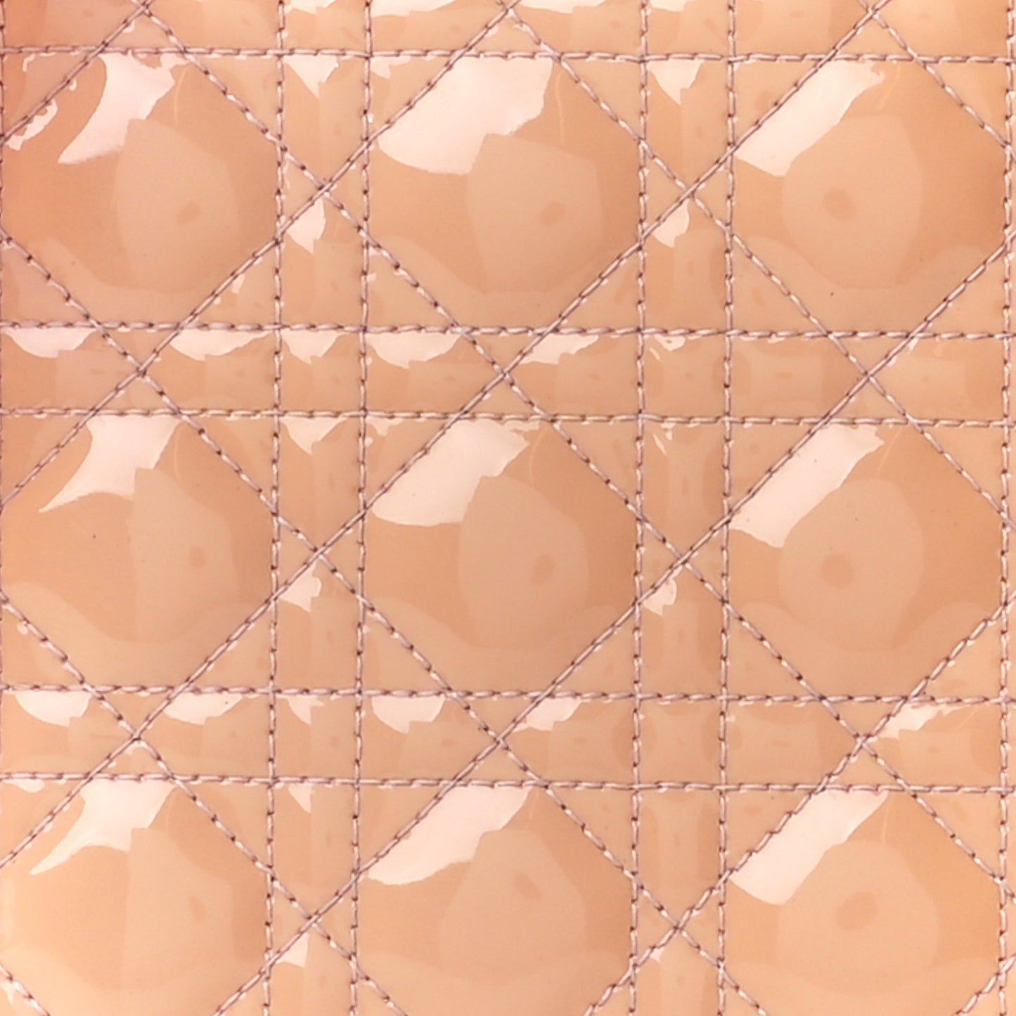 Patent Cannage Medium Lady Dior Rose Clair
