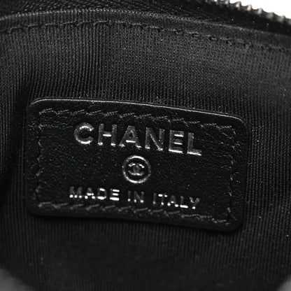Chanel Patent Chevron Quilted Small Reissue Cosmetic Case So Black 6 of 7