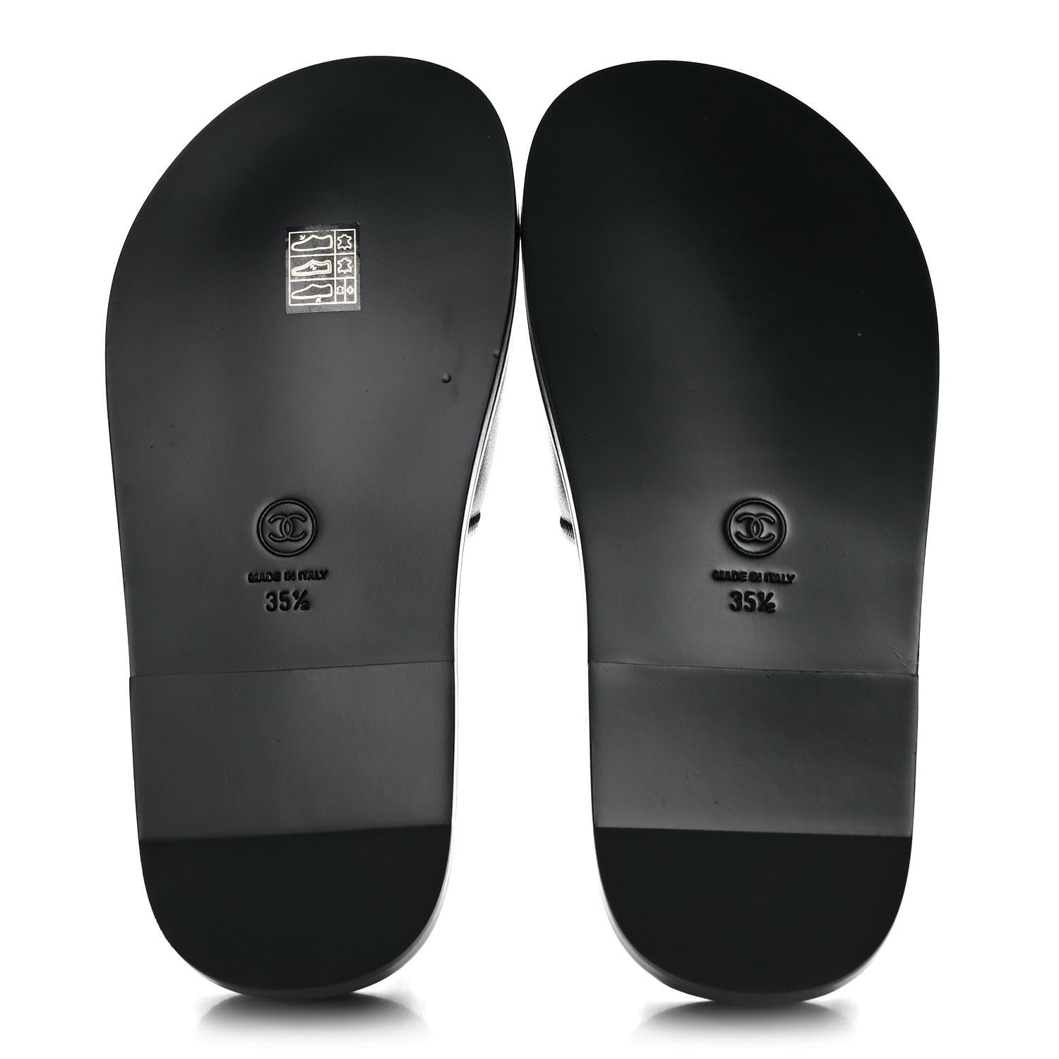 Chanel Lambskin Cha-Nel Mule Sandals 35.5 Black Multicolor 5 of 9