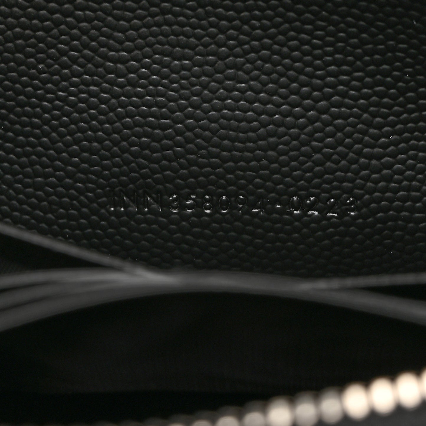 SAINT LAURENT Grain De Poudre Matelasse Chevron Monogram Zip Around Wallet Black