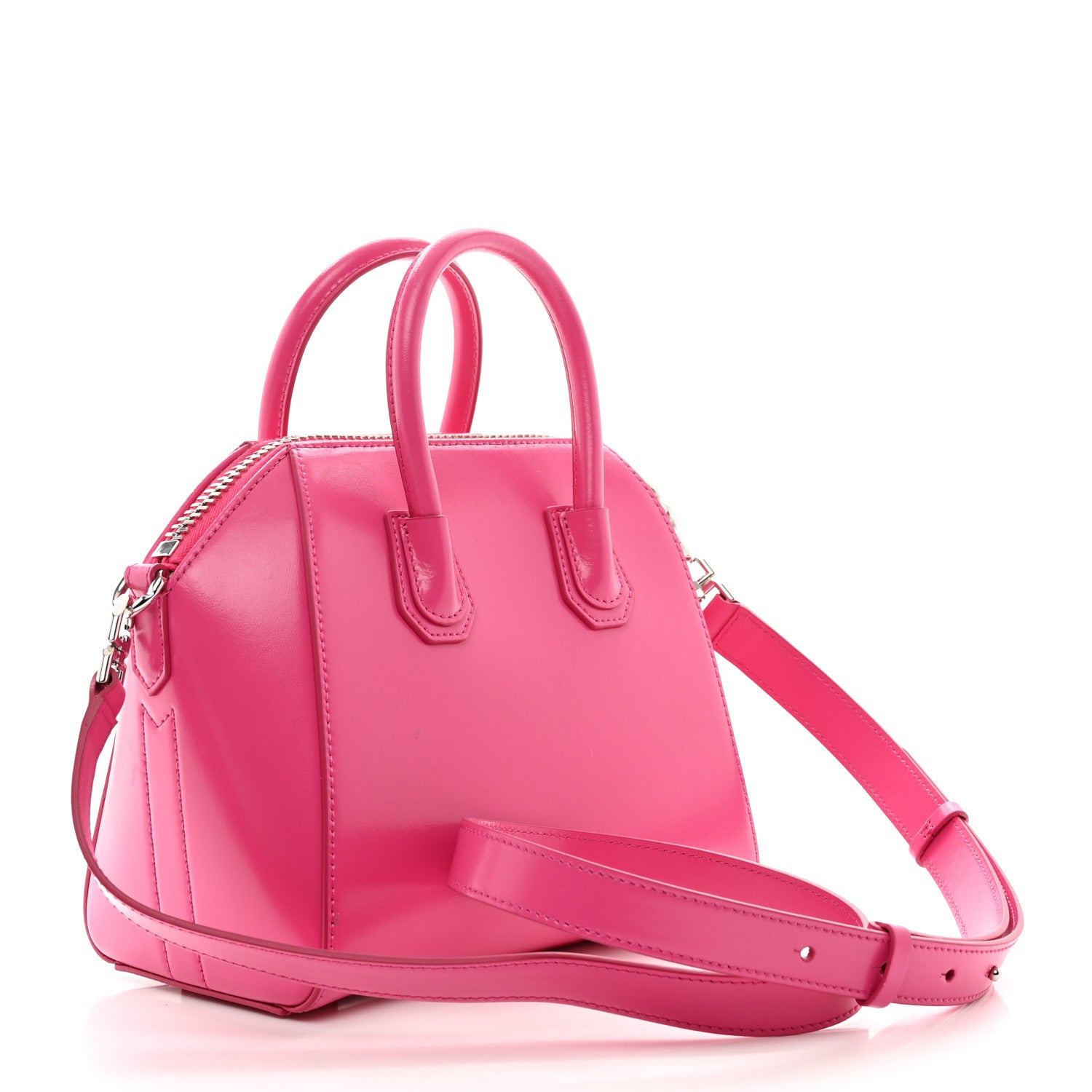 Givenchy Shiny Lord Calfskin Mini Antigona Neon Pink 3 of 9