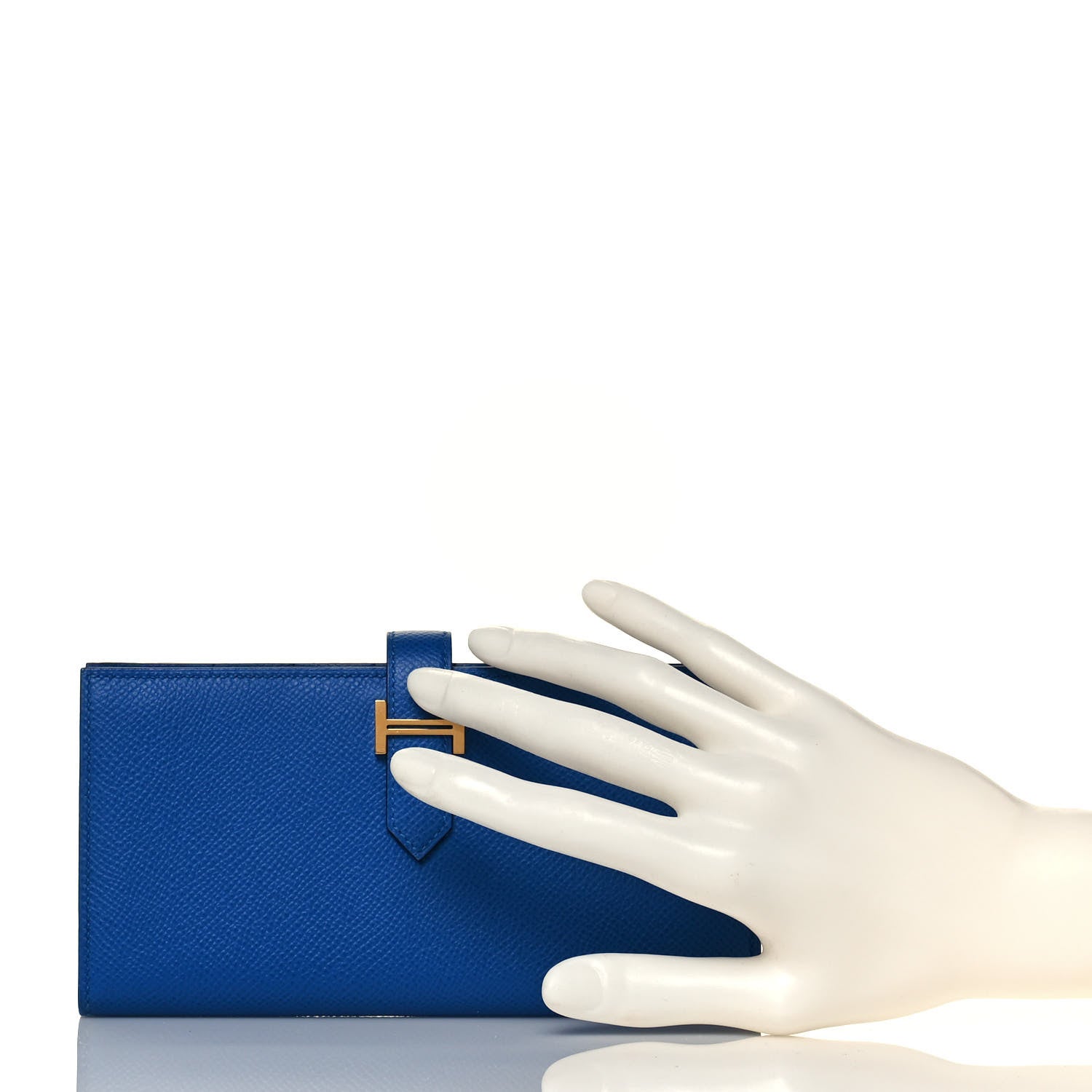 Hermes Epsom Bearn Gusset Wallet Bleu Zellige 2 of 13