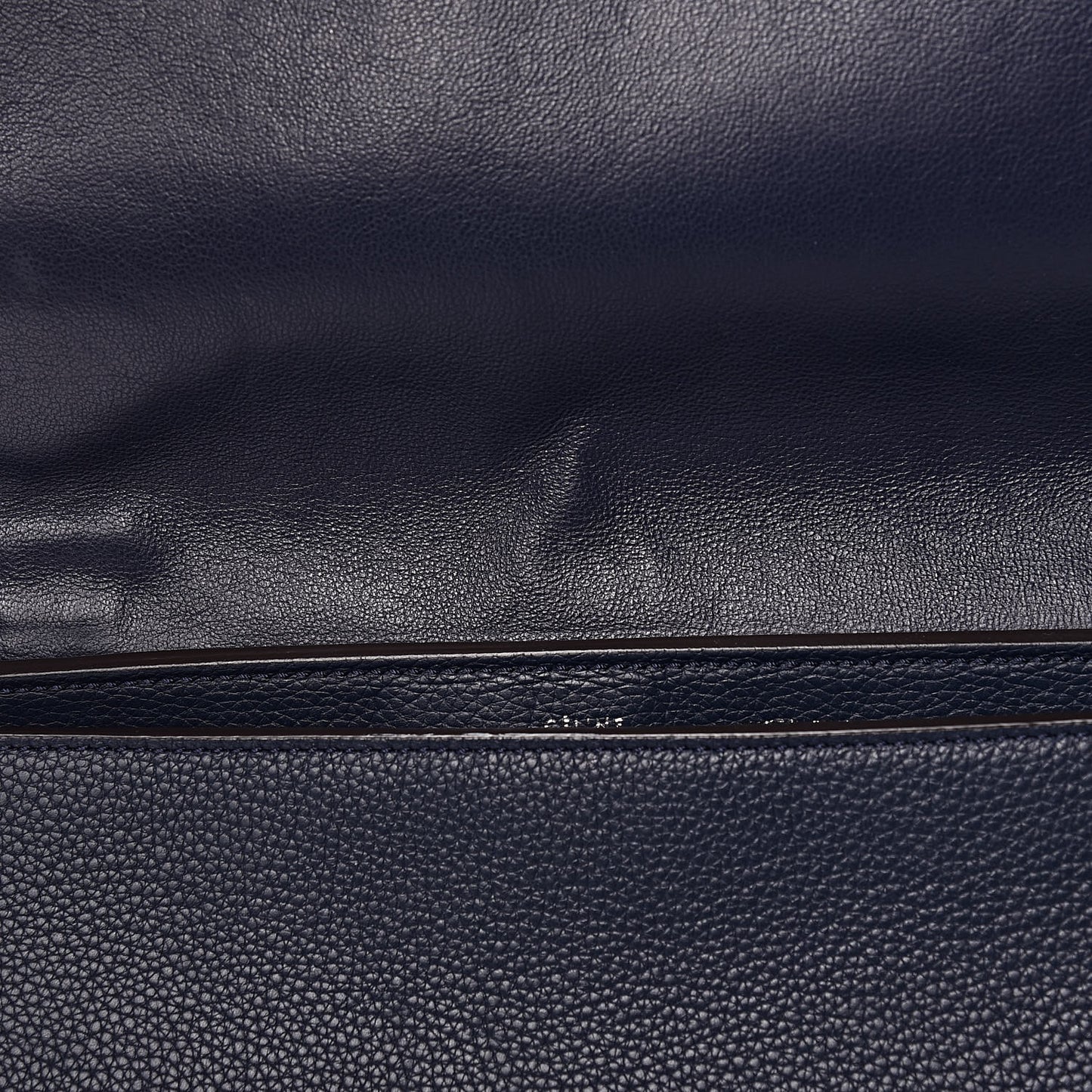 Drummed Calfskin Suede Medium Trapeze Navy