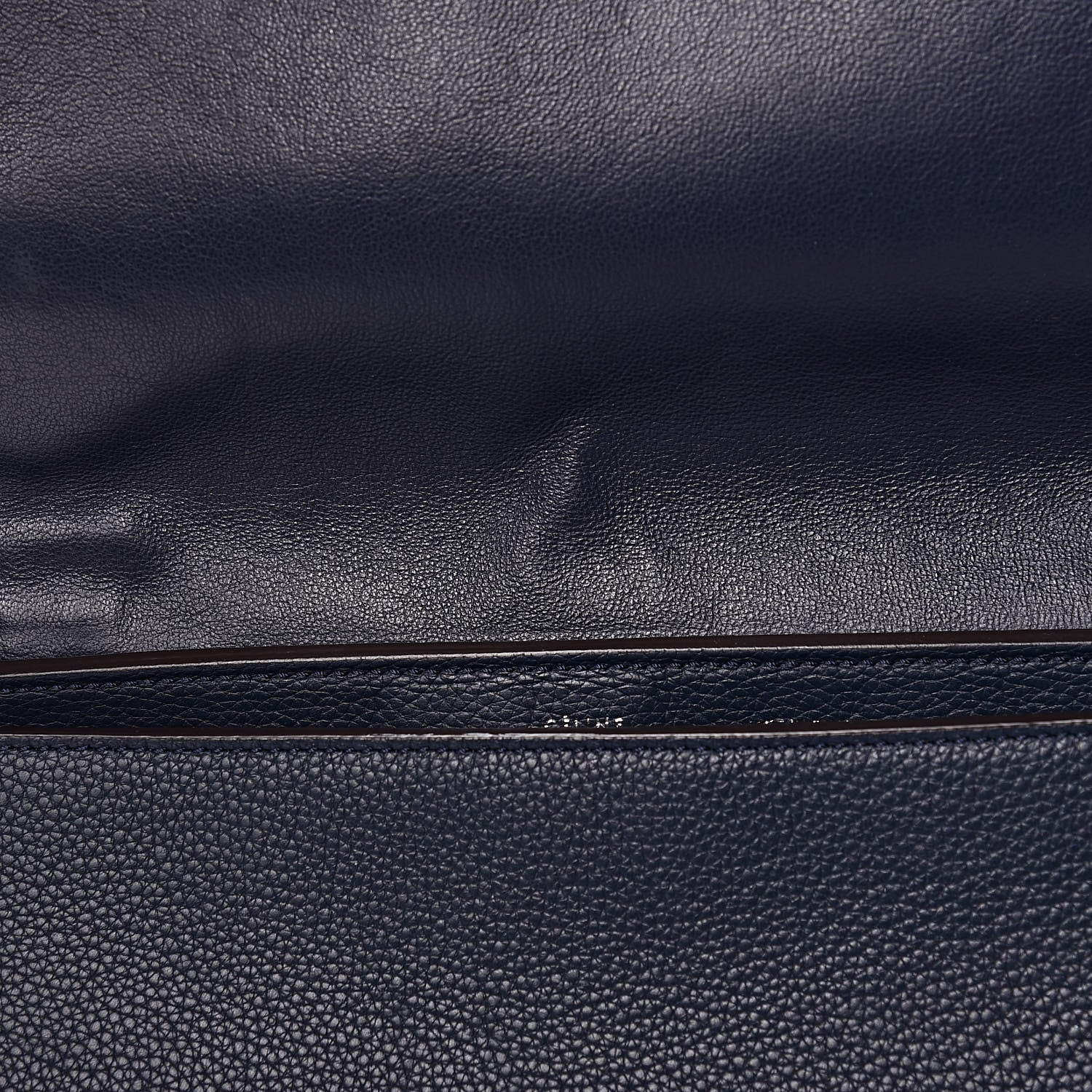 Celine Drummed Calfskin Suede Medium Trapeze Navy 11 of 17