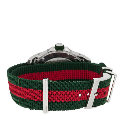 Gucci Stainless Steel Nylon 40mm Dive Quartz Watch Green 3 of 4