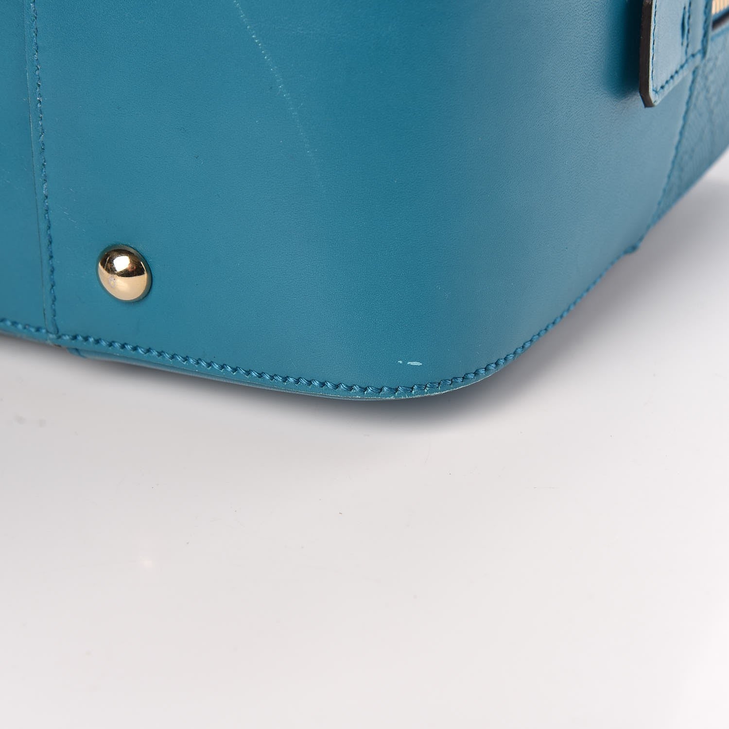 Gucci Calfskin Bright Diamante Top Handle Bag Deep Cobalt 20 of 21