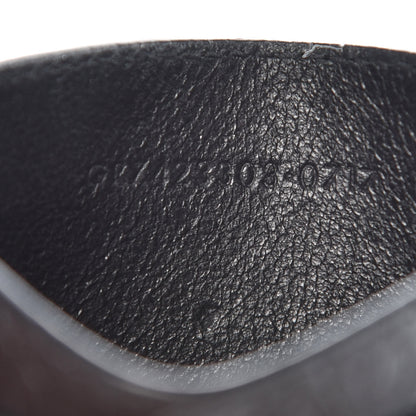 Saint Laurent Calfskin Crocodile Embossed Monogram Credit Card Case Black 7 of 7