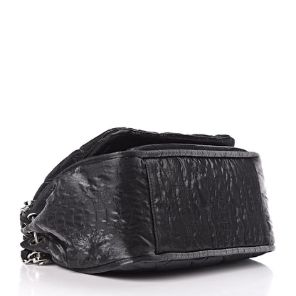 Chanel Crinkled Coated Canvas Quilted Flap Black 4 of 10