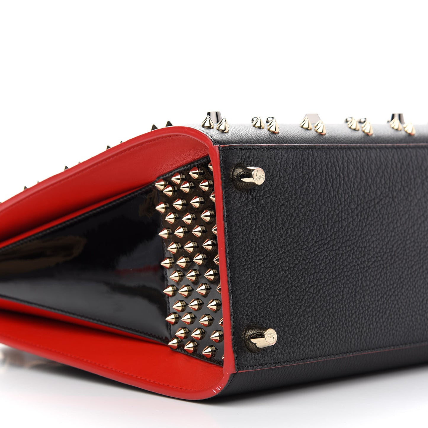 Calfskin Spikes Medium Loubinthesky Paloma Black Multimetal