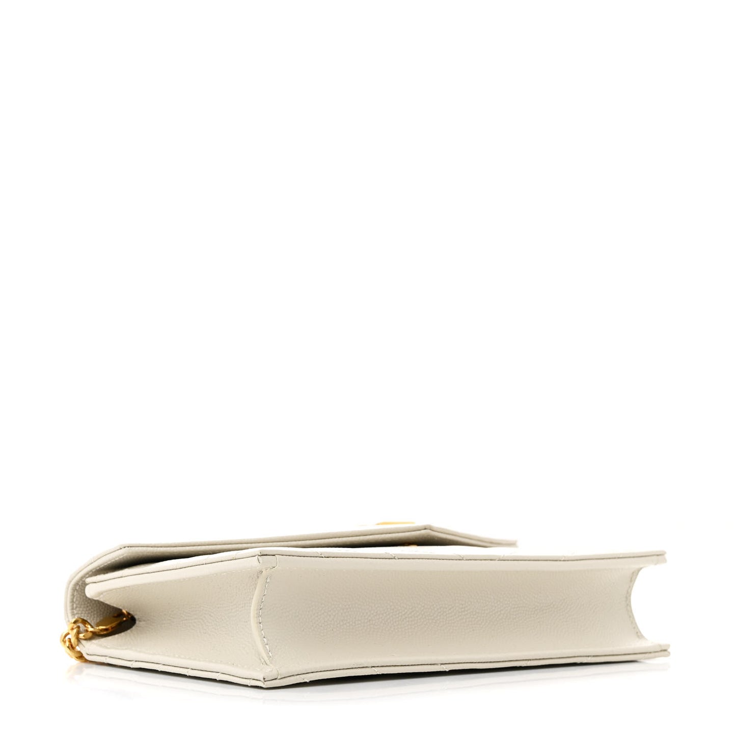 Grain De Poudre Matelasse Chevron Monogram Envelope Chain Wallet Crema Soft