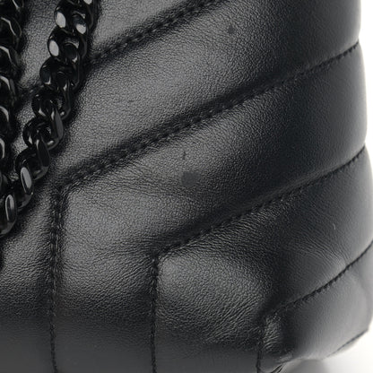 Saint Laurent Calfskin Y Quilted Monogram Medium Loulou Chain Satchel Black 12 of 13