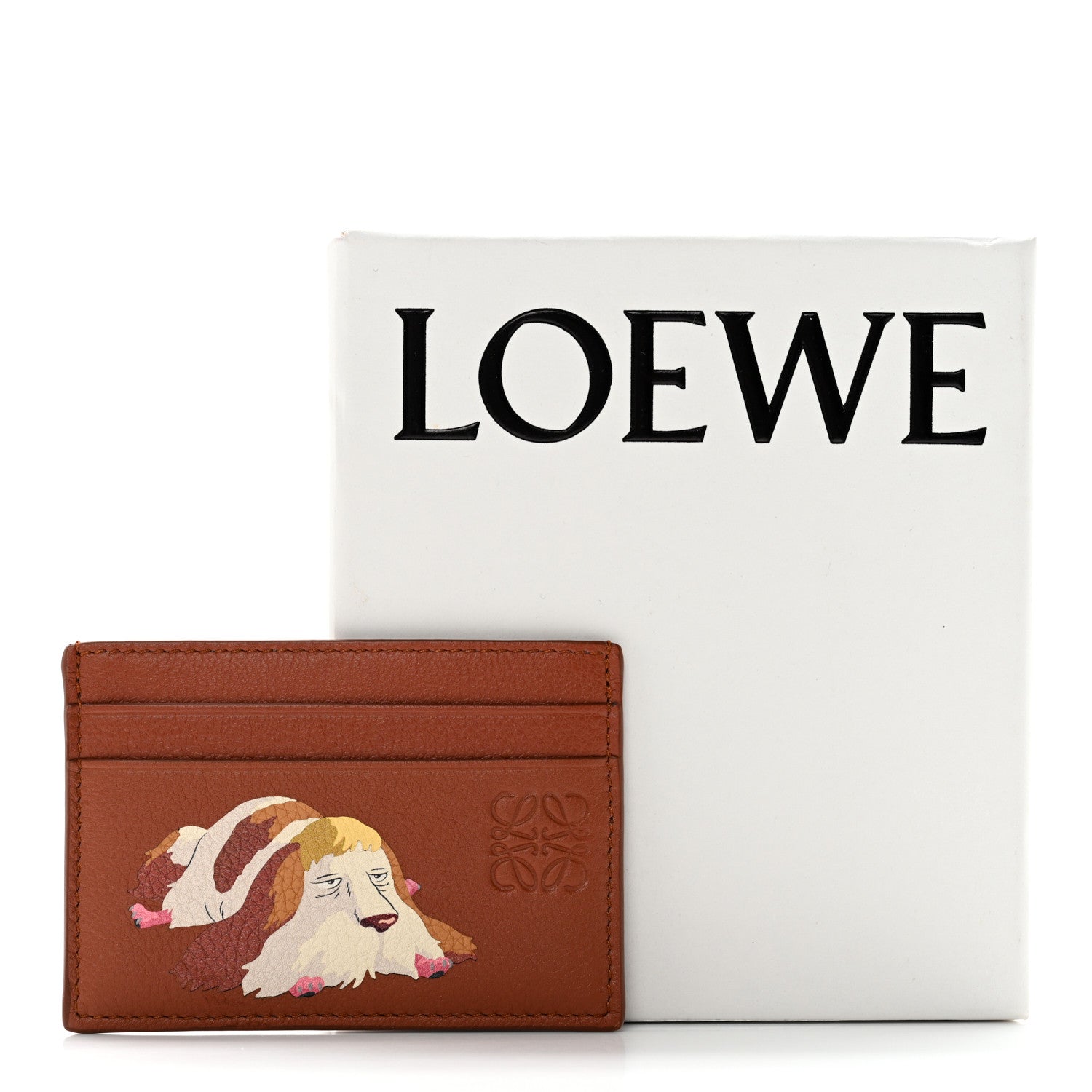 Loewe X HOWL'S MOVING CASTLE Calfskin Heen Dice Card Holder Tan 9 of 9