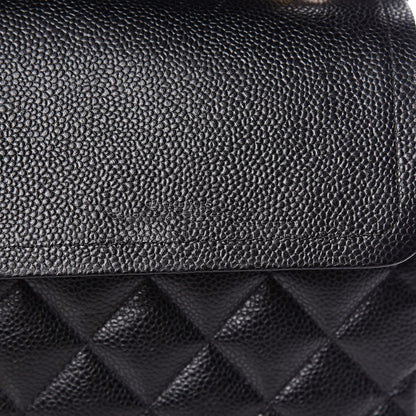 Chanel Caviar Quilted Jumbo Double Flap Black 17 of 24