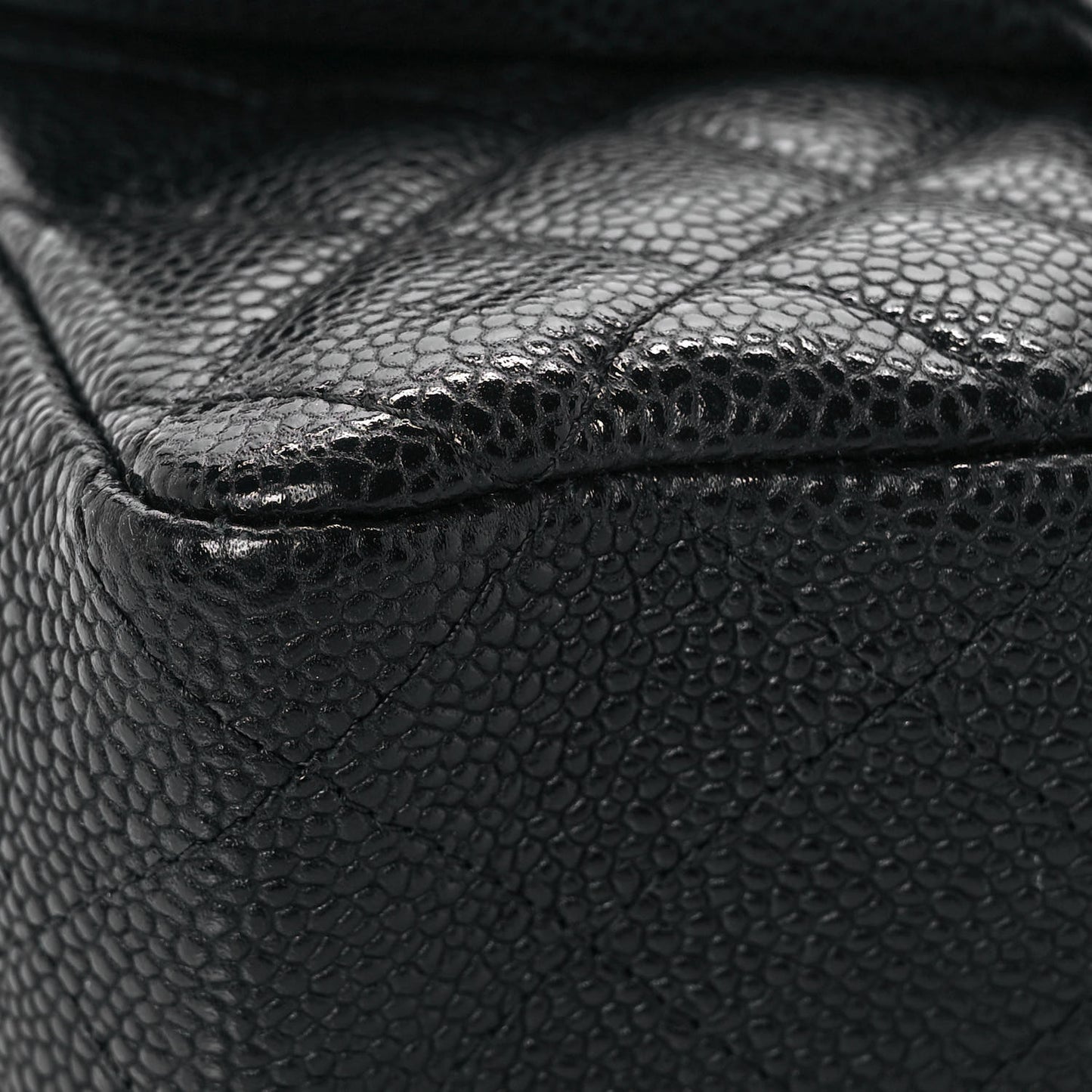 Caviar Quilted Mini Rectangular Flap Black