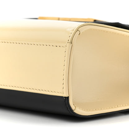 Saint Laurent SAINT LAURENT Smooth Calfskin Manhattan Shoulder Bag Black Beige 9 of 12