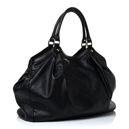 Gucci Guccissima Large Sukey Tote Black 2 of 6