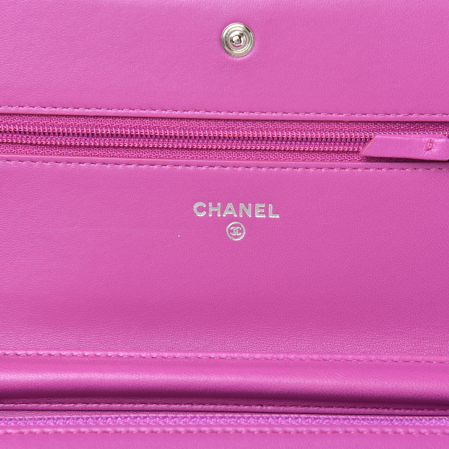 Chanel Lambskin Quilted Boy Wallet On Chain WOC Dark Pink 6 of 12