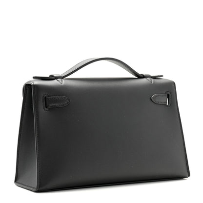 Hermes Swift Kelly Pochette Clutch Black 3 of 10