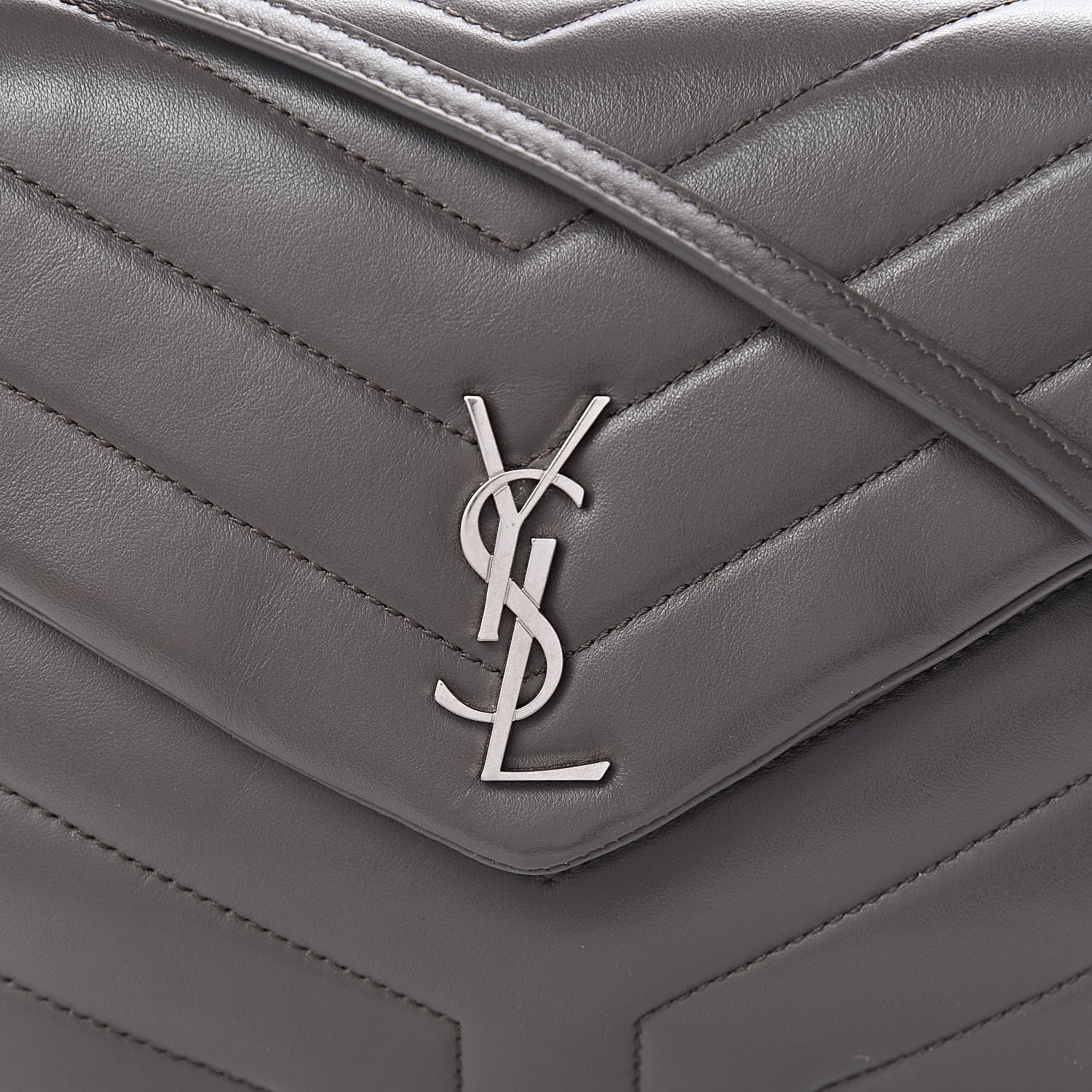 Saint Laurent Calfskin Y Quilted Monogram Loulou Flap Bag Earth 10 of 10