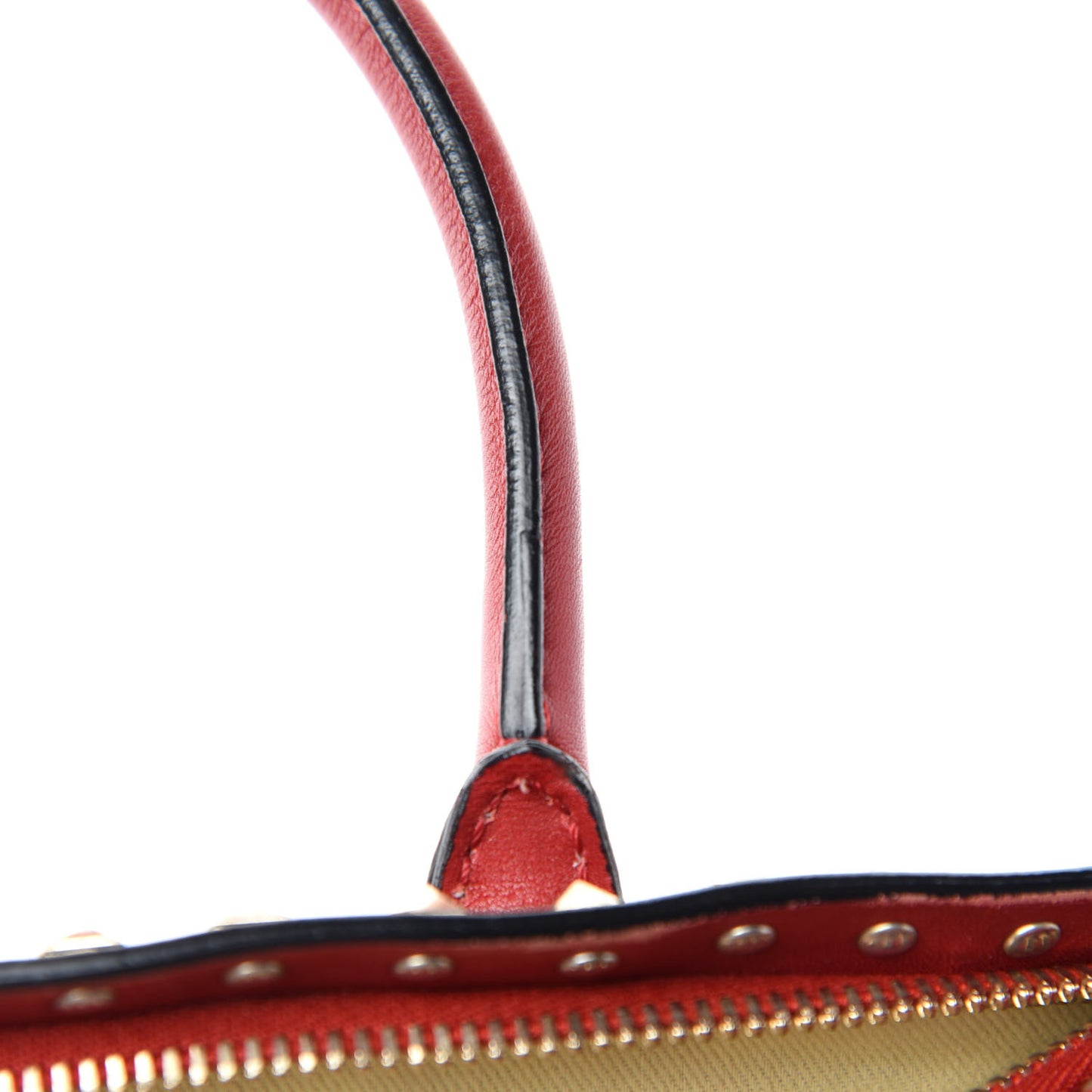 Vitello Rockstud Dome Shopper Rosso Valentino