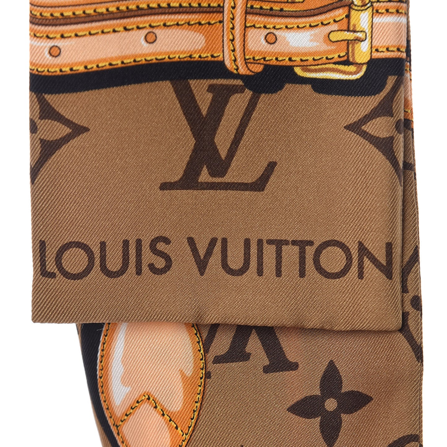 Silk Monogram Confidential Bandeau Brown