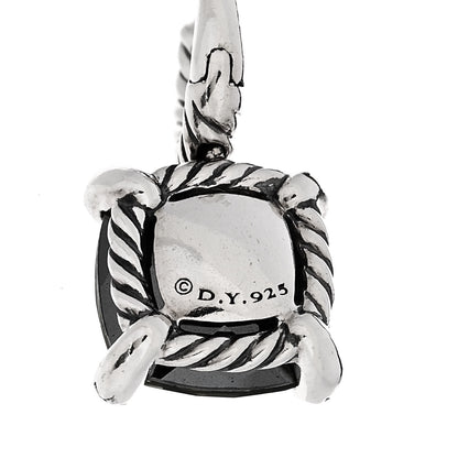 David Yurman Sterling Silver Green Orchid Diamond Chatelaine Drop Earrings 4 of 4