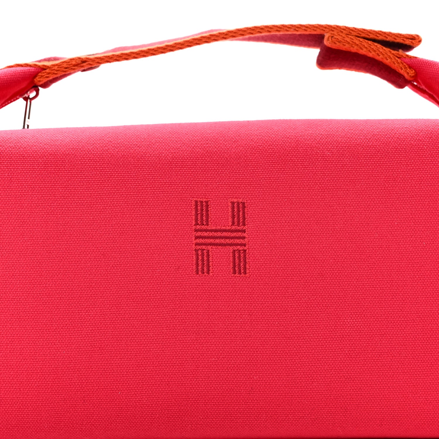 Hermes Canvas Large Bride-A-Brac Pouch Hibiscus 7 of 10