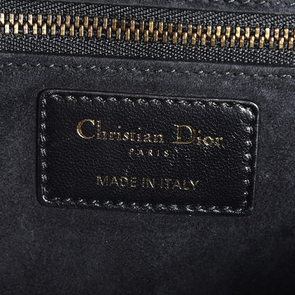 Christian Dior Lambskin Cannage Studded Large Dioraddict Flap Bag Black 6 of 8