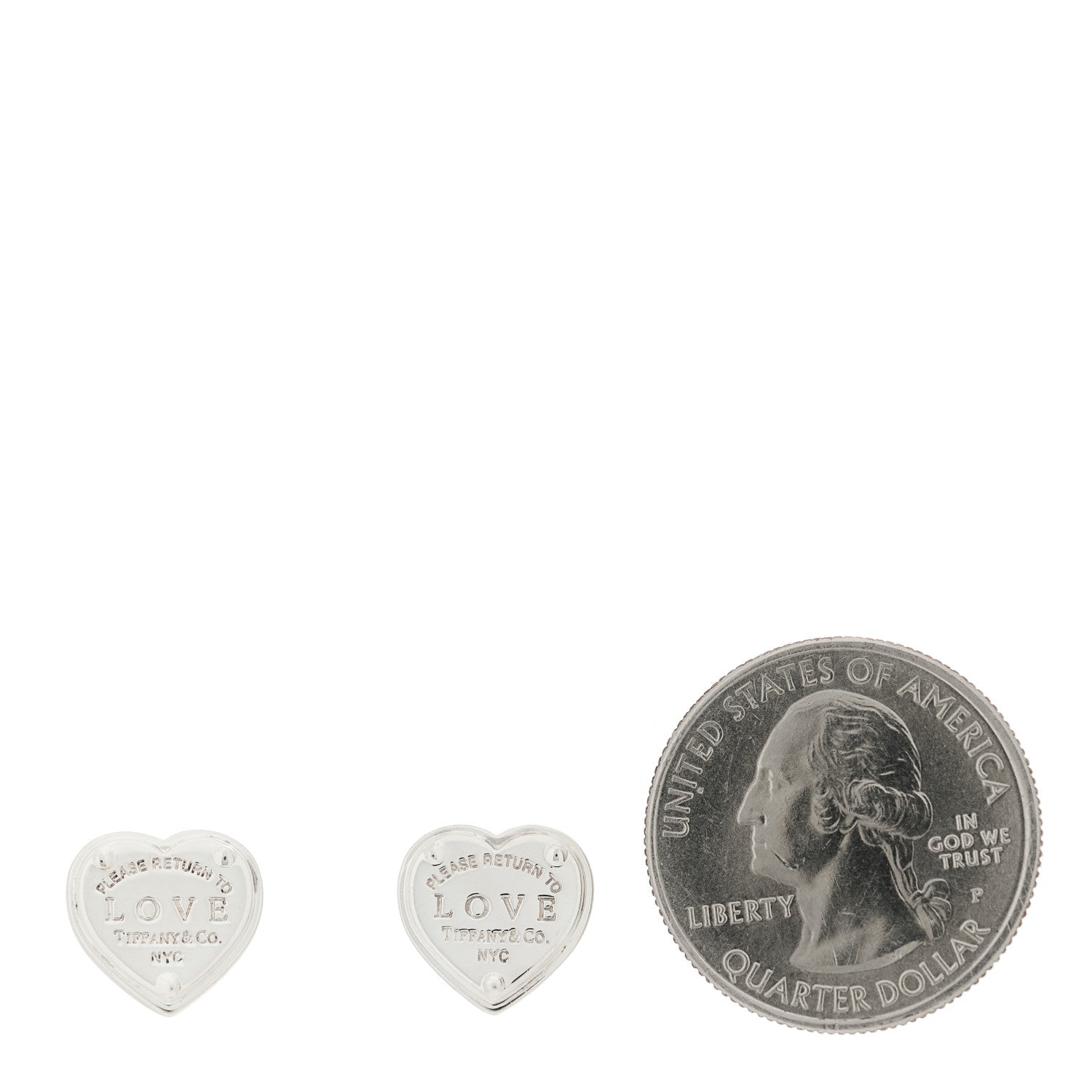 Tiffany Sterling Silver Return to Tiffany Love Heart Earrings 2 of 4