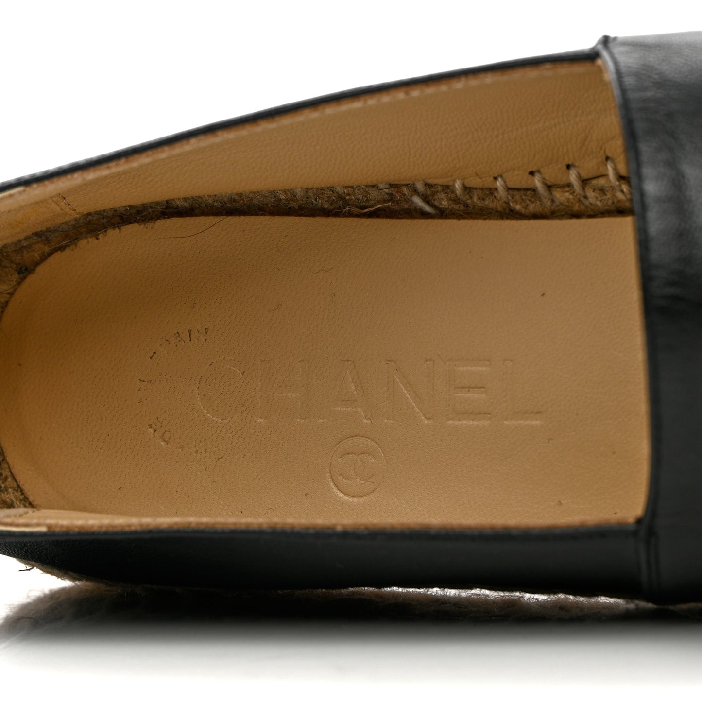 Lambskin CC Espadrilles 40 Black