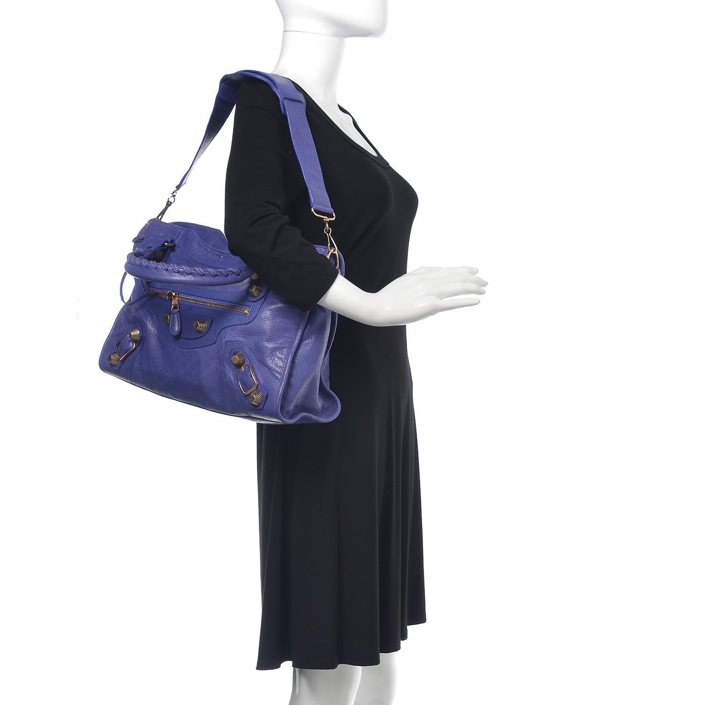 Agneau Giant 21 Rose Gold Hardware City Bleu Lavande