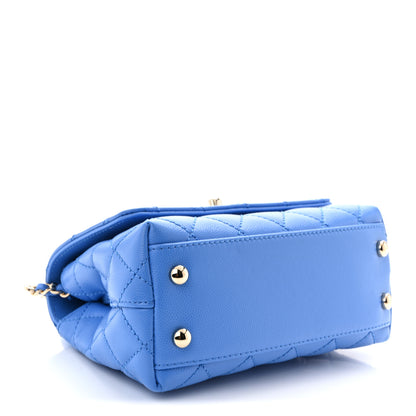 Chanel Caviar Quilted Extra Mini Coco Handle Flap Blue 4 of 11