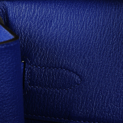 Hermes Taurillon Clemence Birkin 35 Bleu Electrique 18 of 27