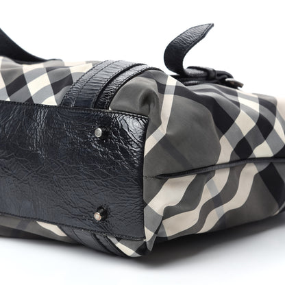 Burberry Nylon Beat Check Victoria Tote Black 7 of 11